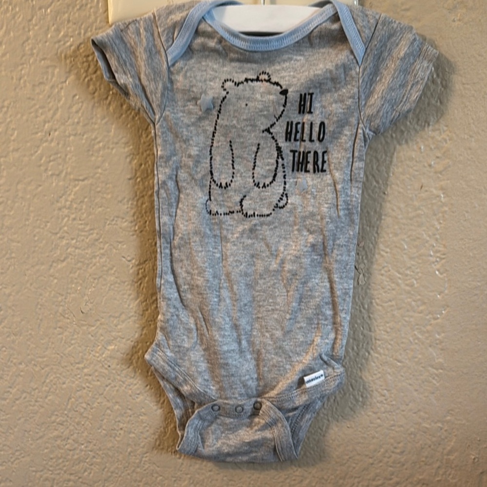 Gerber Gray and Black Bear Bodysuit